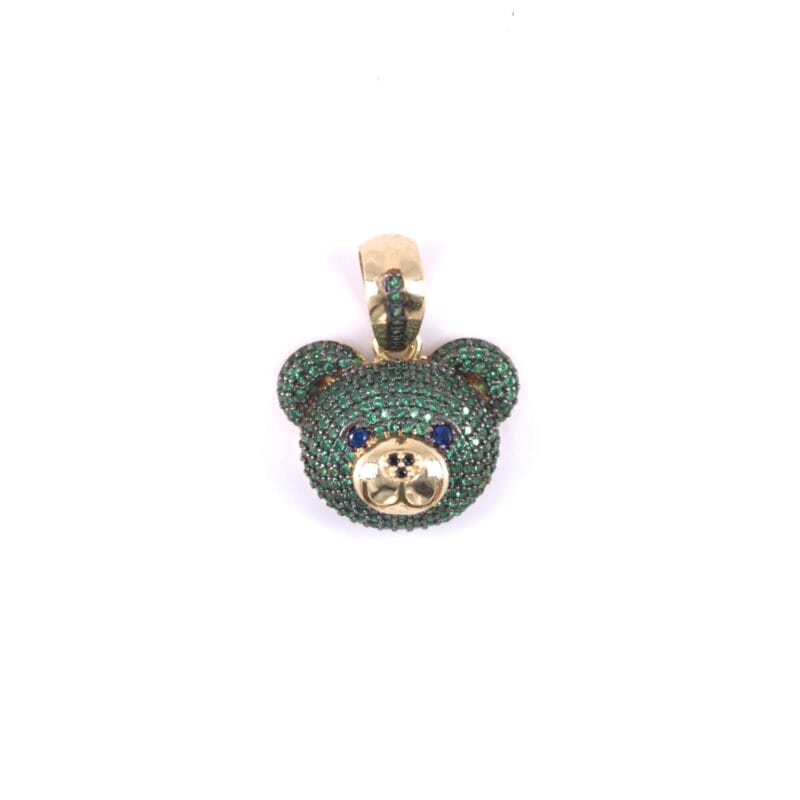 Dije Oso Teddy Green Black Gold 28mm-22mm