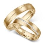 Argollas De Matrimonio Sendero Dorado Oro 18K