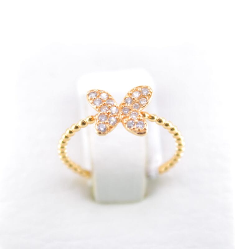 Anillo Mariposa de circones talla 6