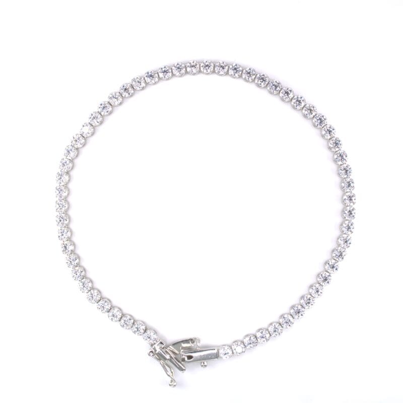 Pulsera Tennis oro blanco 19,5cm-3,2mm