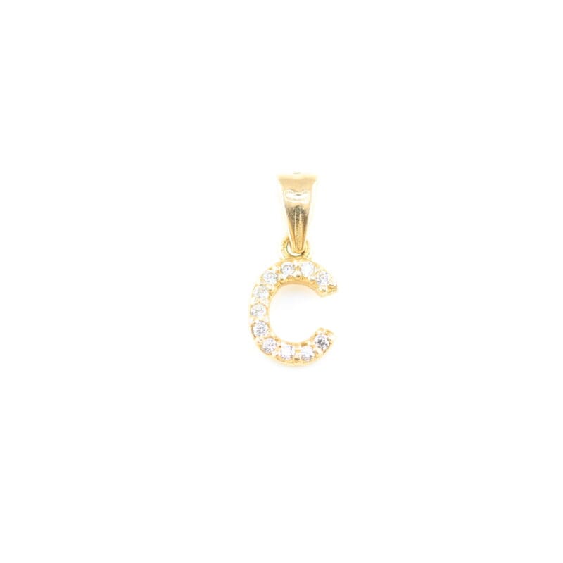 Dije Letra Ice C 13mm-6mm
