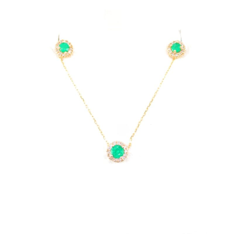 Set Lady Di Esmeralda y Diamantes