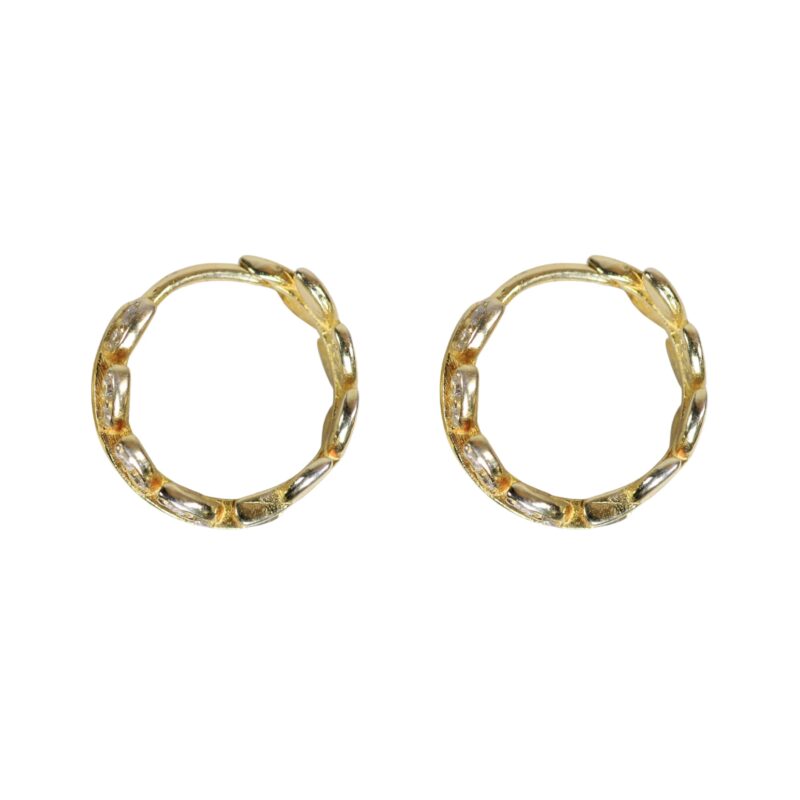 Candongas Tres Líneas Plata 27mm-1,0mm