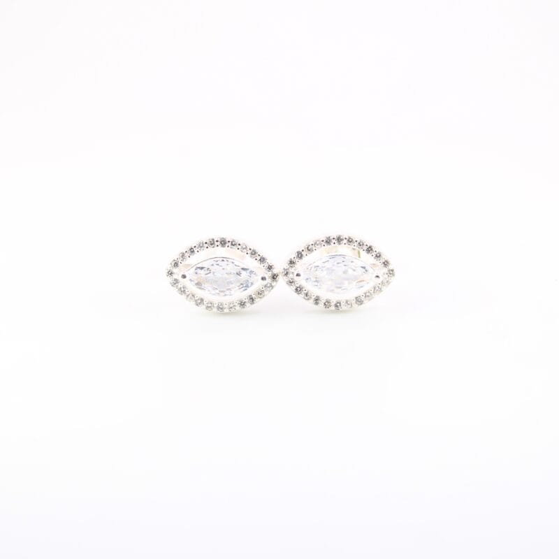 Topos marquis circones blanco plata 925 11,05mm