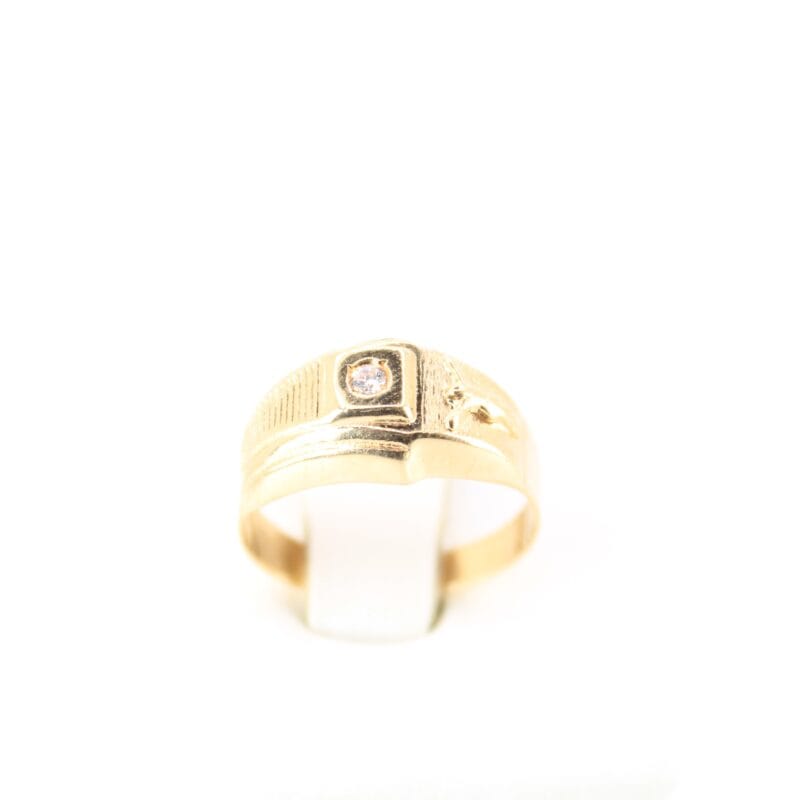 Anillo Hombre circon y cristo talla 7