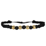 Brazalete tejido negro deluxe
