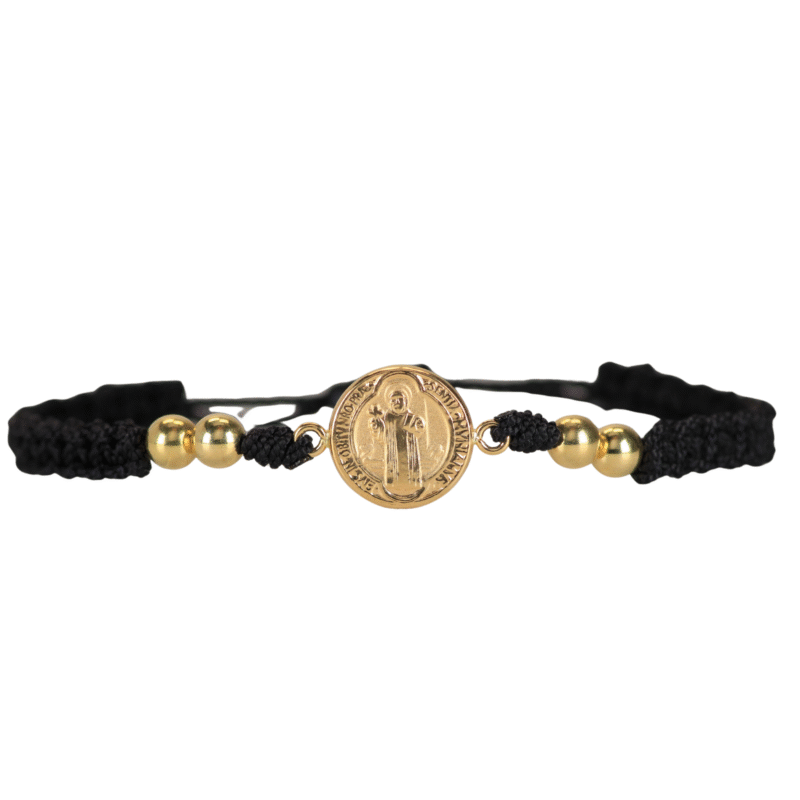 Brazalete Tejido Negro San Benito 15mm x 2.2mm