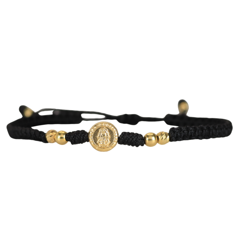 Brazalete tejido Negro Virgen guadalupe