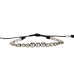 Brazalete Tejido Negro White King.