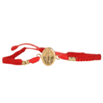 Brazalete Tejido Rojo Virgen Milagrosa 11.9mm x 15.6mm x 1.8mm