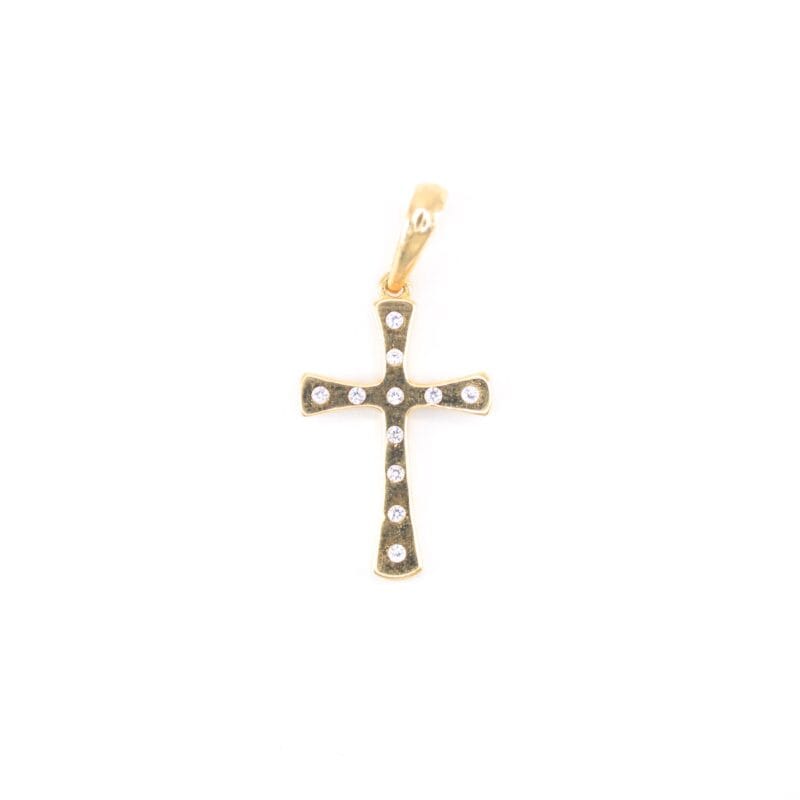 Dije Cruz circones blanca 22,90mm-14,38mm