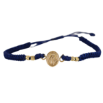 Brazalete Tejido Azul Virgen Milagrosa 9.8mm x 14.2mm x 1.9mm