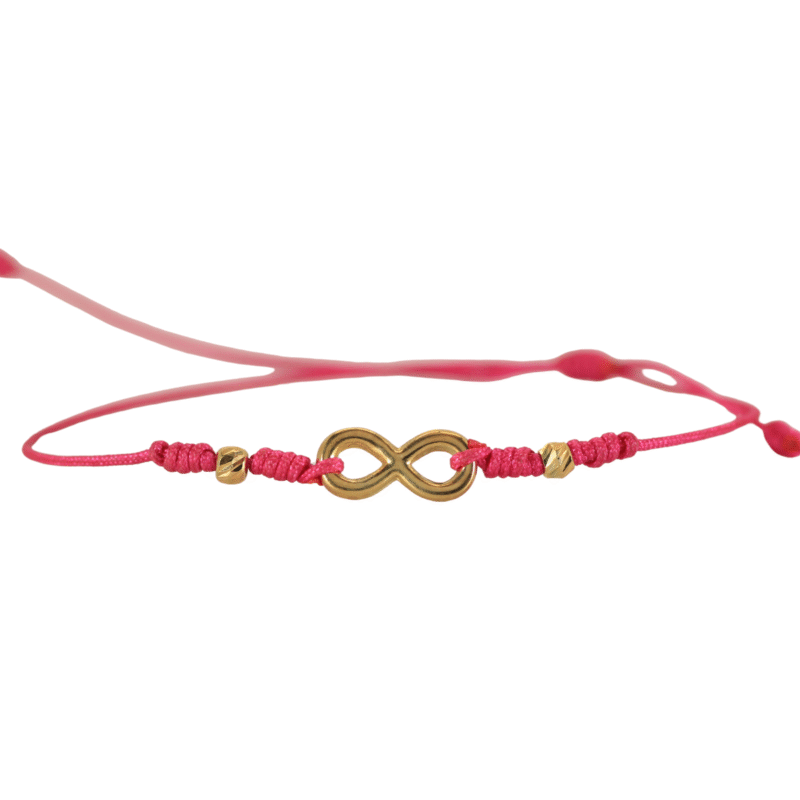 Brazalete Tejido Fucsia infinito