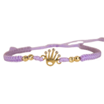 Brazalete tejido morado corona