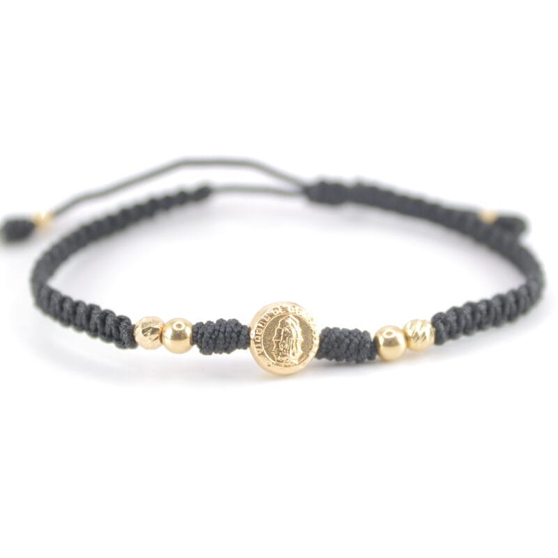 Brazalete tejido Negro Virgen guadalupe