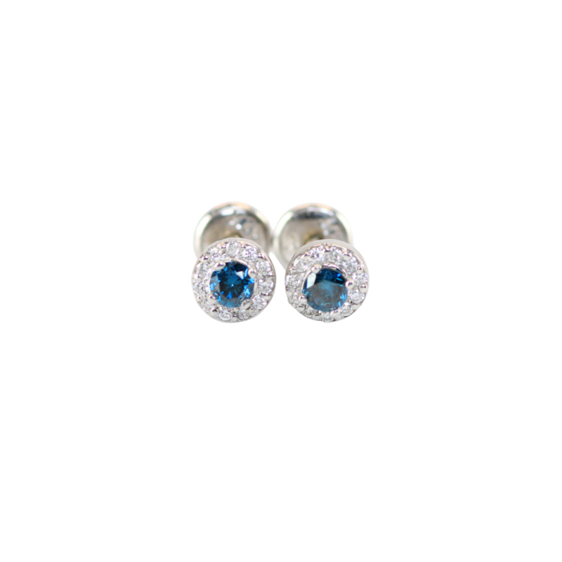 Topos Lady Di Diamante Azul Oro Blanco 5,8mm