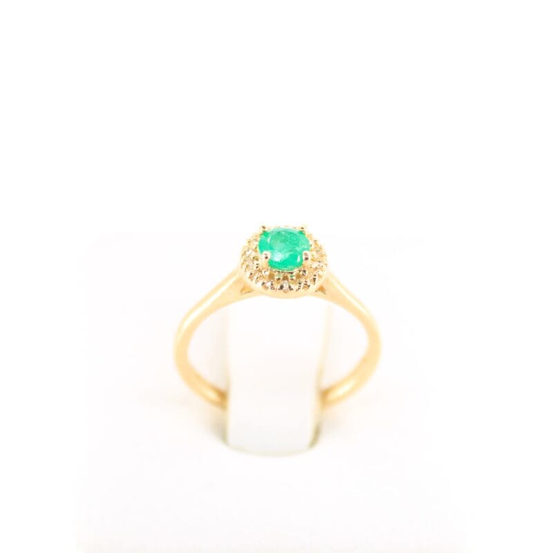 Anillo Esmeraldas y Diamantes Lady Di 4,5mm 14dms