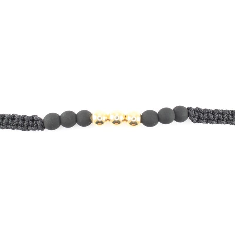 Brazalete tejido negro trio