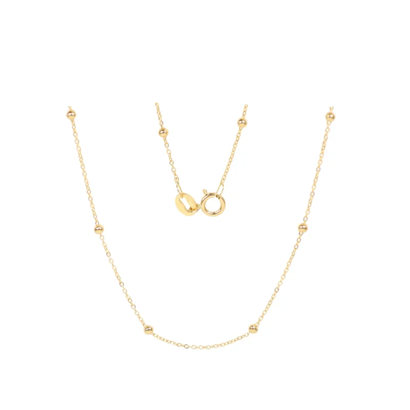 Cadena Eslabones Militar Oro 18K 50cm 1,8mm