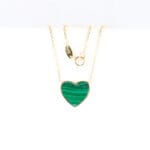 Cadena Sweet Hearth Malaquita 45cm-12,3mm 1,6mm