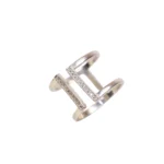 Anillo Dos Líneas Circones Separado Plata - Talla 7