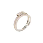 Anillo Bolas De Circones Plata - Talla 7