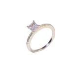Anillo Promesa Princesa Circones Plata - Talla 6