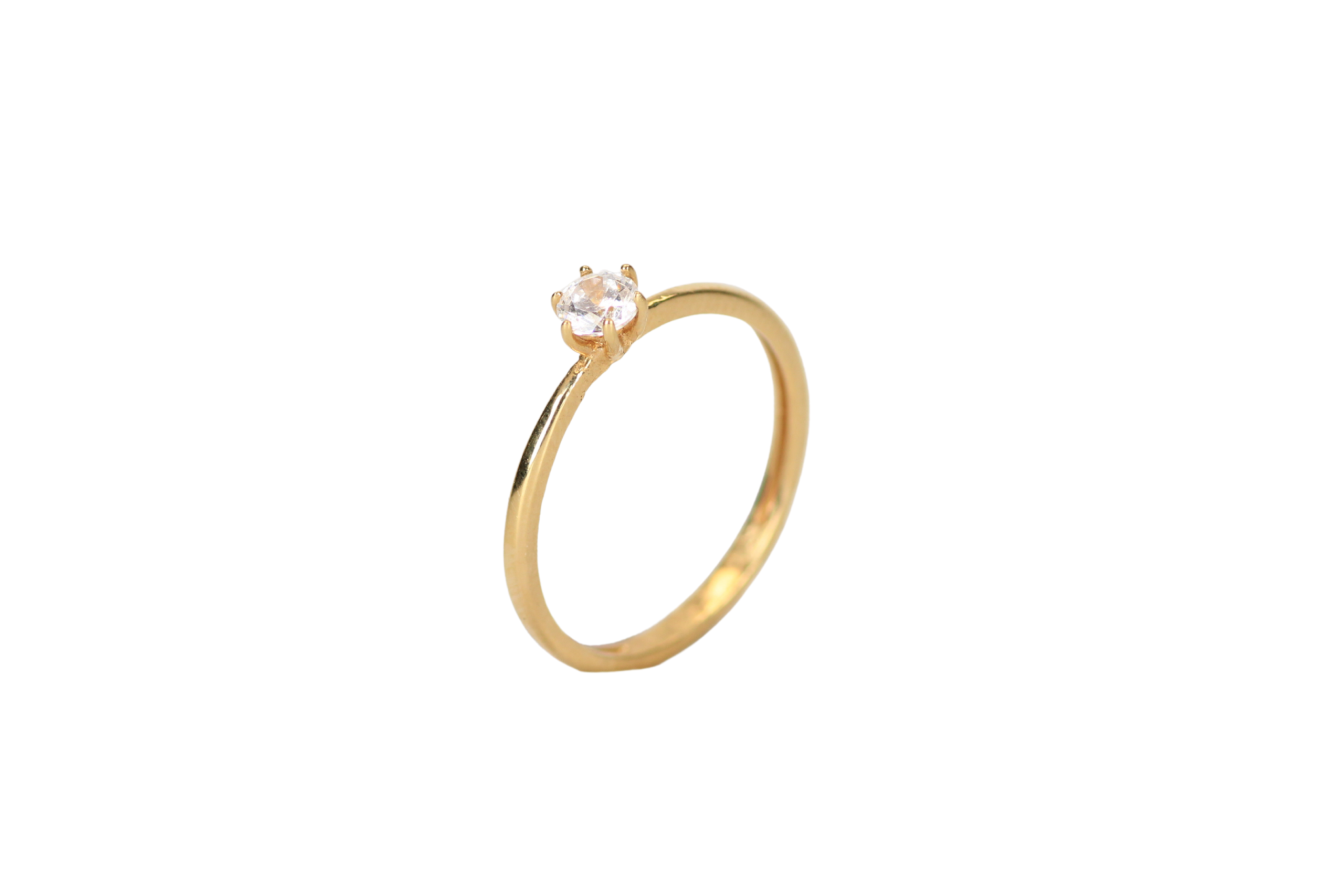 311 Anillo Promesa clasico 6 uñas con zirconia talla 7 - Imagen 1