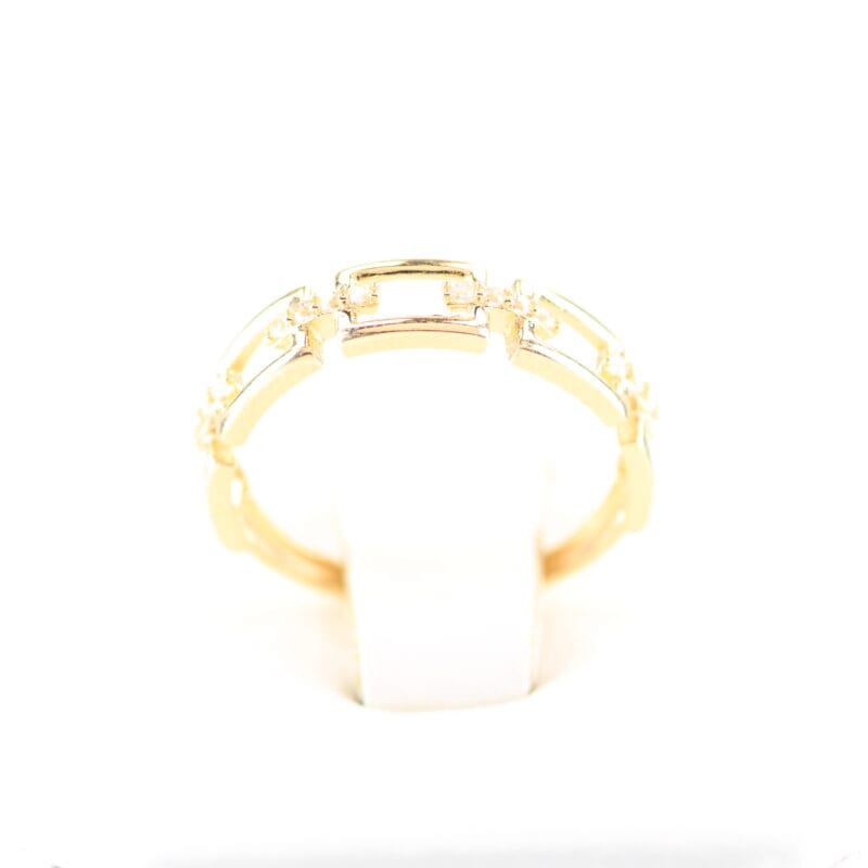 Anillo Cuadros con Circones – Talla 7.5 4.7mm 1mm