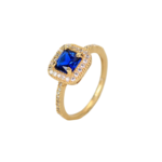 Anillo Cristal swarovski azul talla 7,5