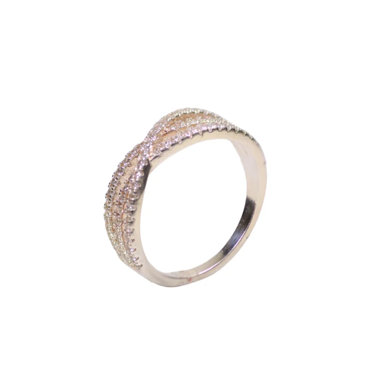 Anillo Tres Líneas Circones Plata - Talla 7
