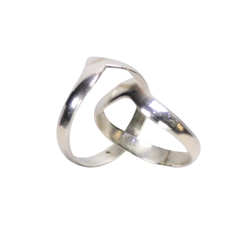 Anillo Pico En V Plata 3,3mm-1,3mm - Talla 6, Talla 7