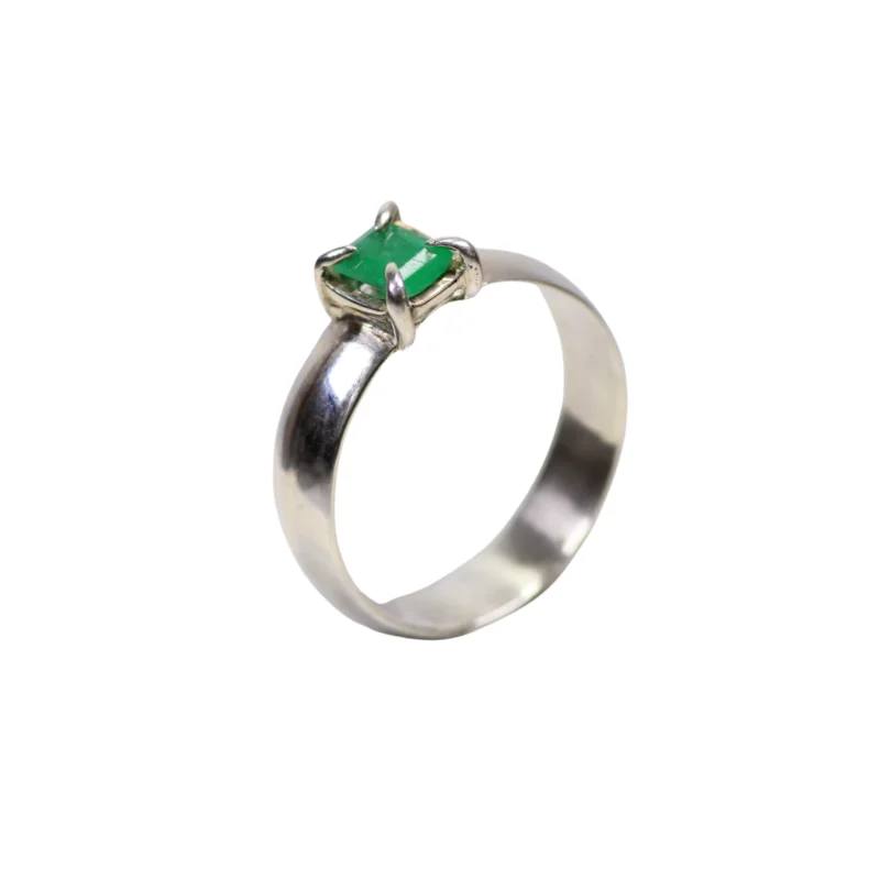 Anillo Esmeralda Medieval Plata 8-5mm-7,3mm - Talla 8