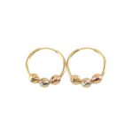 Candongas Bolas Tres Oros Diamantado 16,42mm