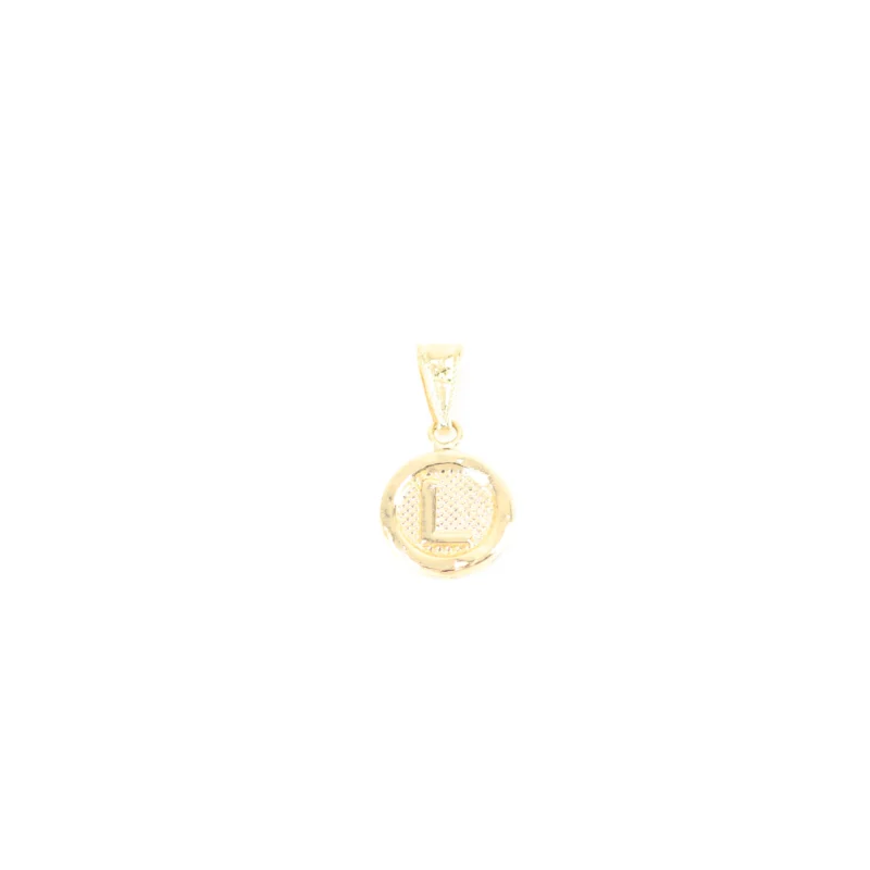 Dije Letra Medalla L 13,2mm-10,3mm 2mm