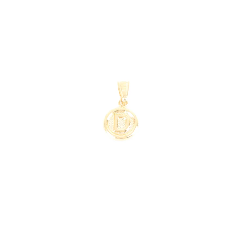 Dije Letra Medalla D 13,2mm-10,3mm 2mm
