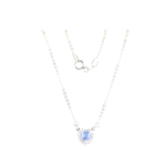 Cadena Zafiro Azul Y Diamantes 40cm-7,5mm 3,3mm