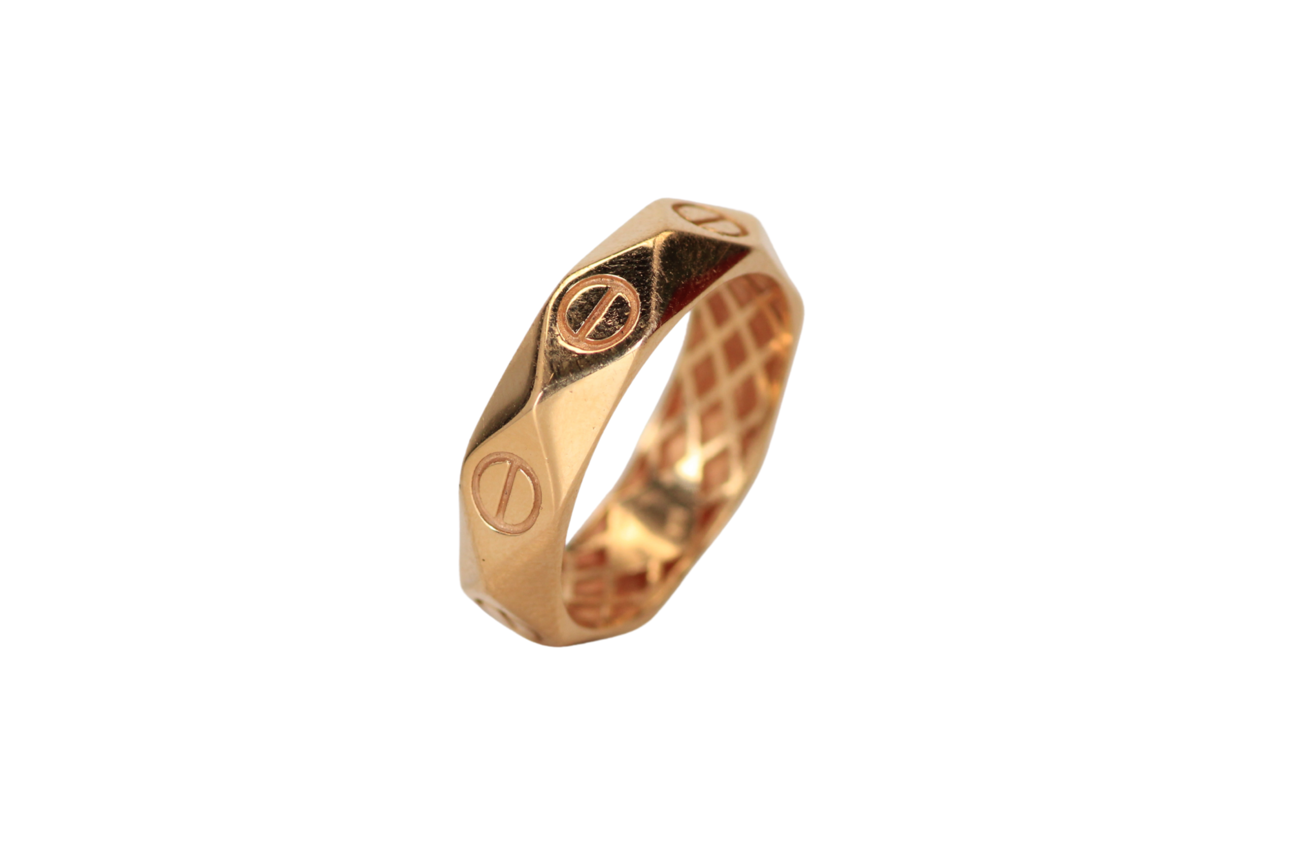 113 Anillo Cartier Rosa Geometrico talla 8 - Imagen 1