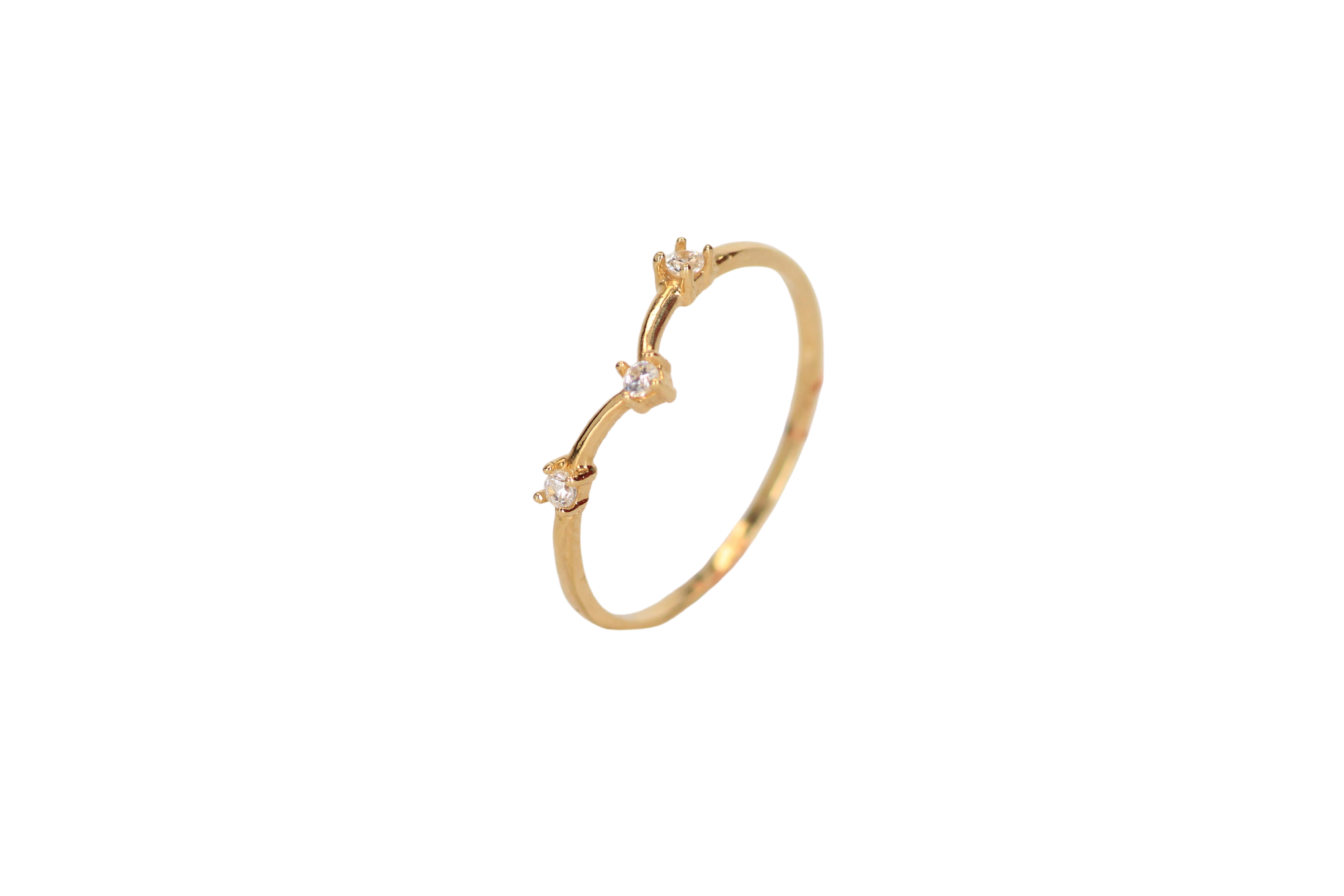 51 Anillo V 3 Circones Talla 7,5 5,1mm-1mm - Imagen 1