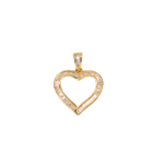 Dije Diamantes Baguette Corazon (0,25cts) 18,2mm-15,8mm 2,7mm