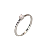 Anillo Promesa Solitario Diamante 3mm (0,10Cts) Oro Blanco Caja 7 1,6mm