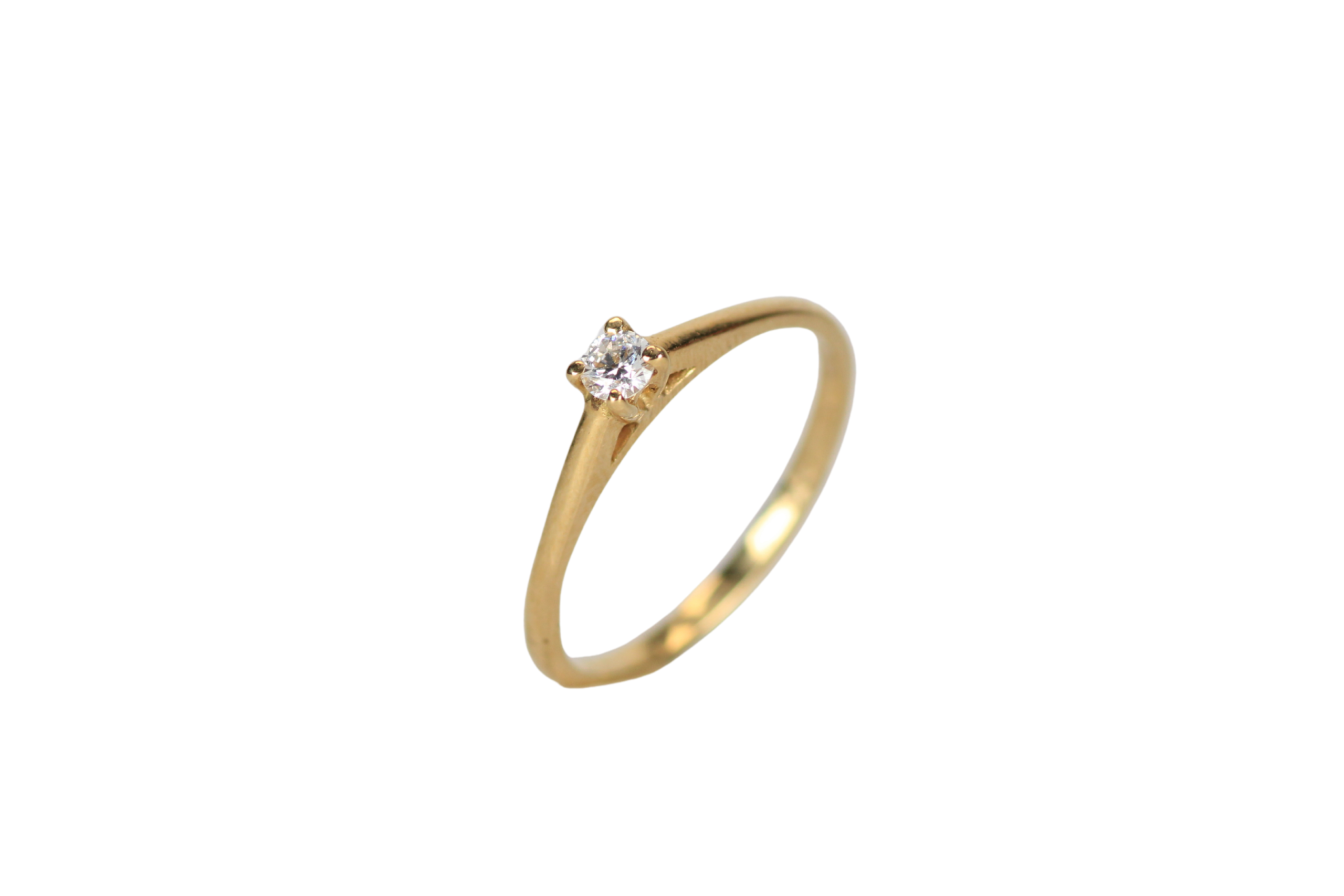 236 Anillo Promesa Solitario Diamante 3,5mm Talla 6 - Imagen 1