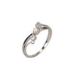Anillo Diamante Promesa Trio 2,5mm Oro Blanco Talla 5
