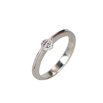 Anillo Diamante Promesa 4,30mm con Línea Oro Blanco Talla 7