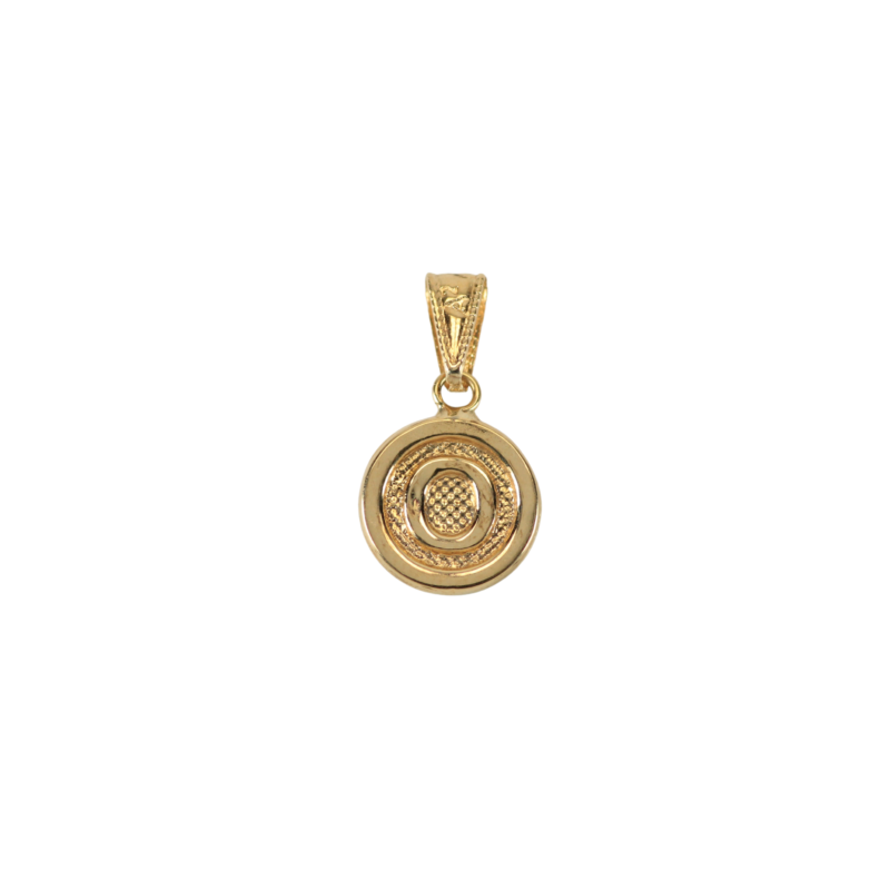 Dije Letra Medalla O 13,2mm-10,3mm 2mm