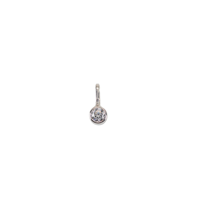 Dije Punto de luz oro blanco 10,3mm-4,5mm
