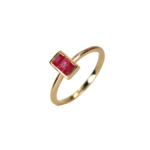 Anillo Rubi Trio Baguette Talla 7 (0,40cts) 7 7,8mm-5mm