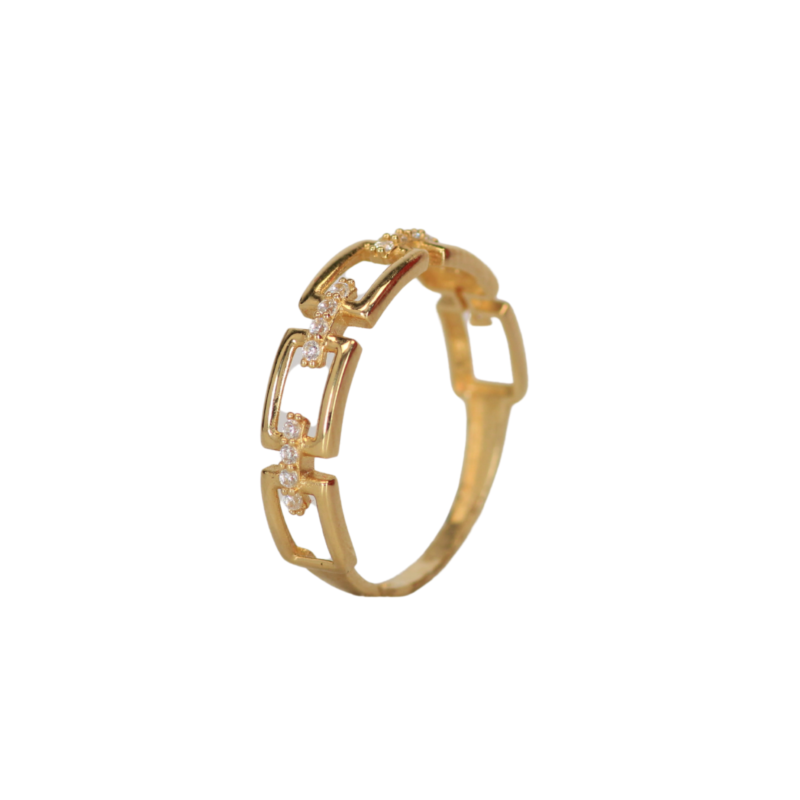 Anillo Cuadros con Circones – Talla 7.5 4.7mm 1mm