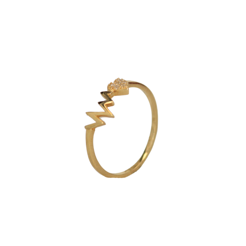 Anillo Corazón Latiendo – Talla 6 6mm 1mm