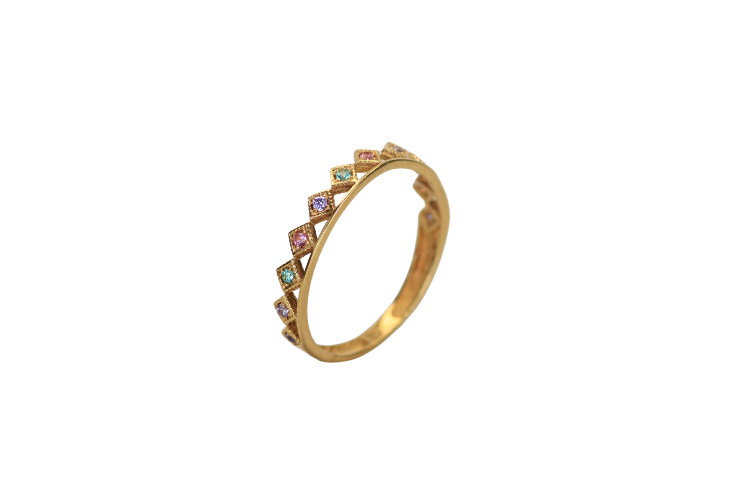 186 Anillo Circones colores pasteles Talla 6,5 - Imagen 1